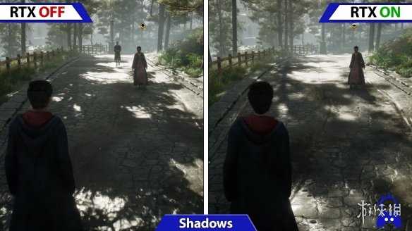 《霍格沃茨之遗》开关光追时的画面对比:提升巨大