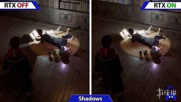 《霍格沃茨之遗》开关光追时的画面对比:提升巨大