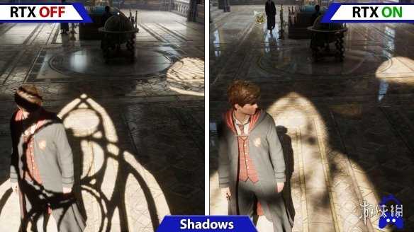 《霍格沃茨之遗》开关光追时的画面对比:提升巨大