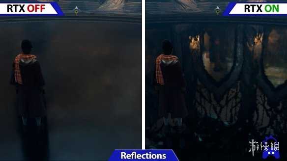 《霍格沃茨之遗》开关光追时的画面对比:提升巨大