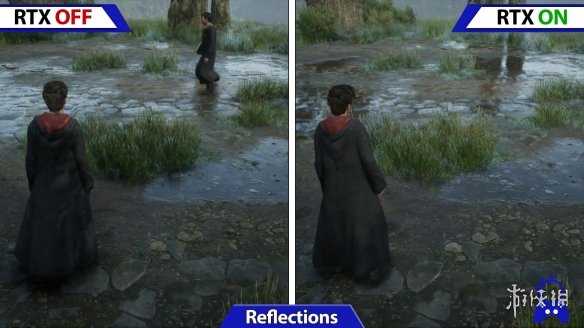 《霍格沃茨之遗》开关光追时的画面对比:提升巨大