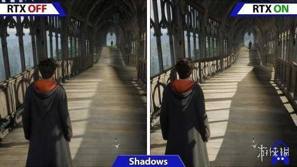 《霍格沃茨之遗》开关光追时的画面对比:提升巨大