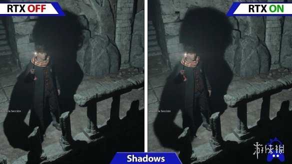 《霍格沃茨之遗》开关光追时的画面对比:提升巨大