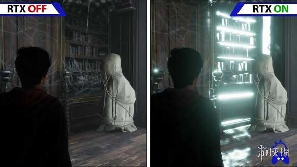 《霍格沃茨之遗》开关光追时的画面对比:提升巨大