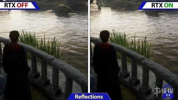 《霍格沃茨之遗》开关光追时的画面对比:提升巨大