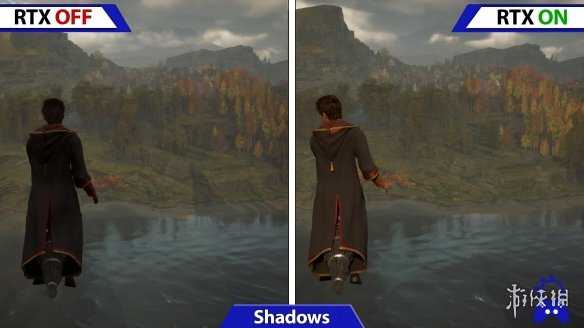 《霍格沃茨之遗》开关光追时的画面对比:提升巨大