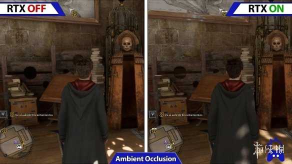 《霍格沃茨之遗》开关光追时的画面对比:提升巨大