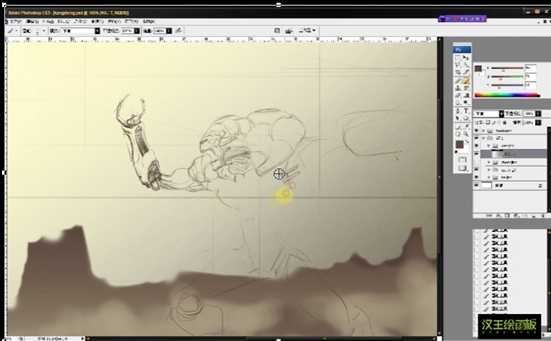 Photoshop 数位板绘制机械怪兽教程