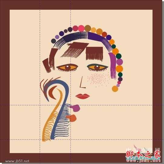 CorelDRAW(CDR)设计绘制矢量抽象人物装饰画实例教程