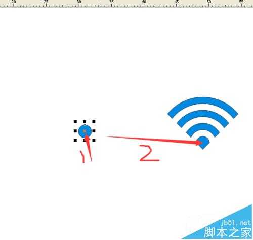 CorelDRAW怎么制作蓝色的wifi信号图标?