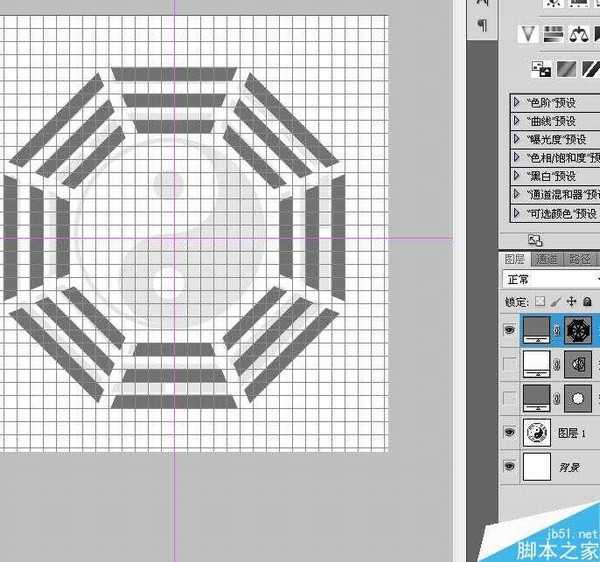 PS CS6布尔运算工具绘制漂亮的太极八卦图