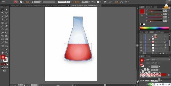 ai怎么绘制玻璃器皿? ai化学图标的设计方法