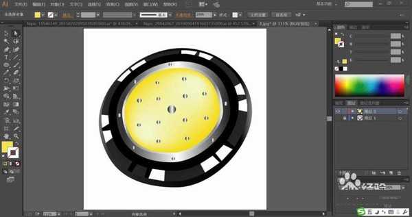 ai怎么手绘工矿灯素材矢量图? ai工矿灯插画的画法