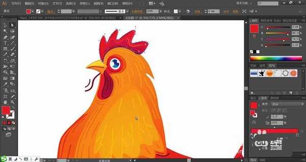 ai怎么设计漂亮的大公鸡图标? ai大公鸡logo的画法